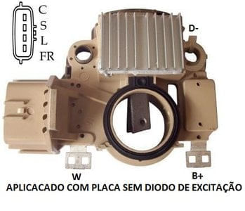 REGULADOR DE VOLTAGEM MITSUBISHI PAJERO FULL 2005 / 2008 L200 TRITON 3.2 A PARTIR DE 2008 (IKRO) - IKR5808