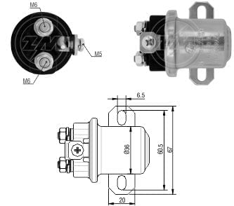 RELE AUXILIAR MOTOR PARTIDA DELCO 38MT 12V - ZM407