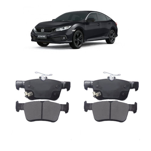PASTILHA DE FREIO TRASEIRA HONDA CIVIC CIVIC 1.5 TOURING TURBO CVT 2017.. - N-2039