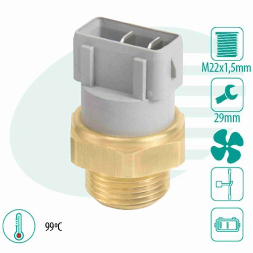 SENSOR TEMPERATURA RADIADOR (CEBOLÃO)  GOL/LOGUS CINZA - IG301.0458-99