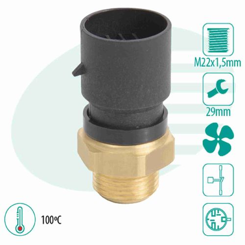 SENSOR TEMPERATURA RADIADOR (CEBOLÃO)  CORSA 100C(768100) - IG301.0468-100