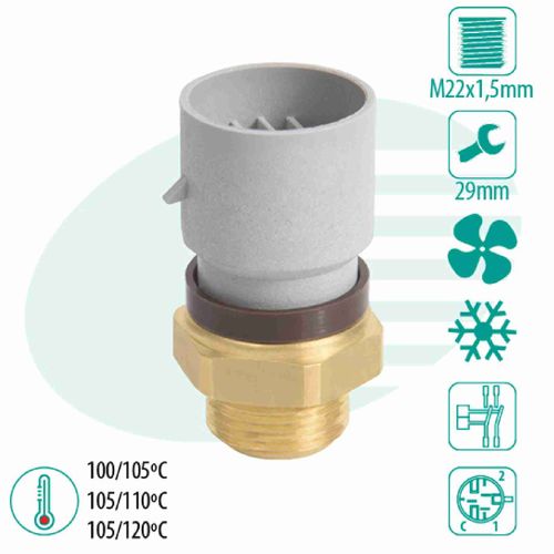 SENSOR TEMPERATURA RADIADOR (CEBOLÃO)  VECTRA (797100/105) - IG301.0497-100/105