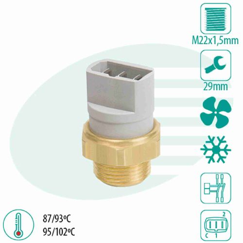 SENSOR TEMPERATURA RADIADOR (CEBOLÃO)  FORD/VW (71795 - IG301.0417-95/102