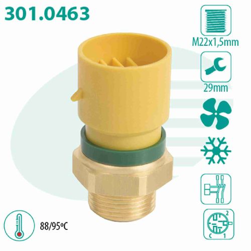 SENSOR TEMPERATURA RADIADOR (CEBOLÃO)  ASTR 92...C/AR (76388/9 - IG301.0463-88/95