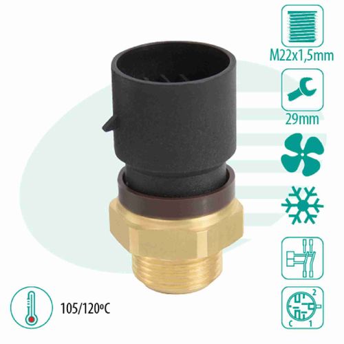 SENSOR TEMPERATURA RADIADOR (CEBOLÃO)  VECTRA (762105/1) - IG301.0462-105/120