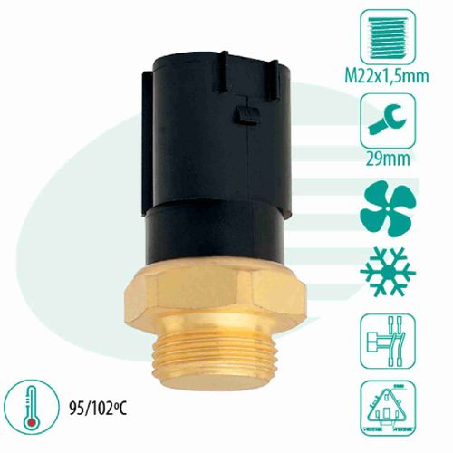 SENSOR TEMPERATURA RADIADOR (CEBOLÃO)  GOLF 97... C/AR - IG301.0502-95/102
