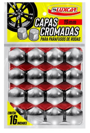Capa Cromada Para Parafusos De Roda 19mm Luxcar 8200