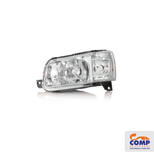 Farol Esquerdo com Pisca Uno Fiorino 2004 até 2012 Fortluz 279SL Lado Motorista
