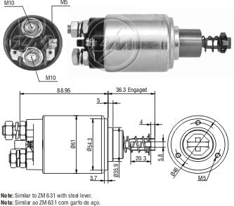 AUTOMATICO RELE MOTOR PARTIDA BOSCH MBB JF 12V - ZM531