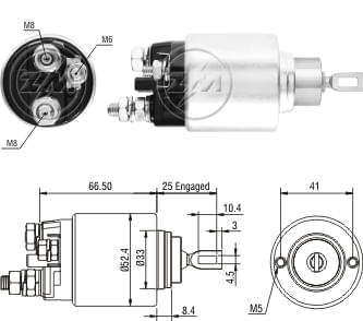 AUTOMATICO RELE MOTOR PARTIDA BOSCH UNO-PALIO FIRE 12V 2F - ZM4381