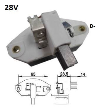 REGULADOR VOLTAGEM ALTERNADOR MB VOLVO CATFORD /SCA28V 55ABOSCH  - IKR528