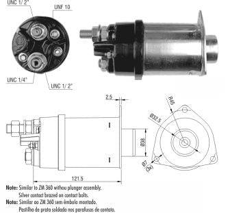 AUTOMATICO RELE MOTOR PARTIDA DELCO MB 37MT 24V S/PISTAO - ZM460