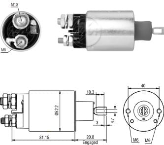AUTOMATICO RELE MOTOR PARTIDA INDIEL M93R SILVERADO 12V - ZM481