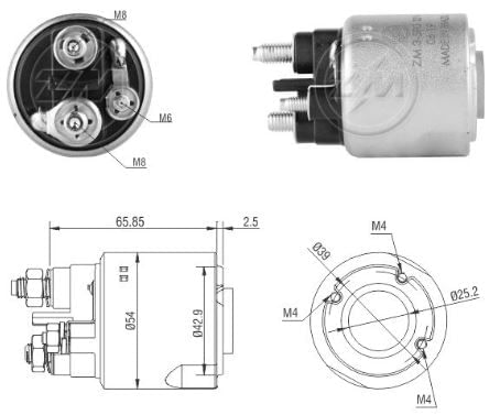 AUTOMATICO RELE MOTOR PARTIDA VALEO FUSION-FIESTA 12V - ZM3590