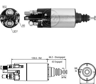 AUTOMATICO RELE MOTOR PARTIDA MITSUBISHI MB-VOLVO 24V - ZM842