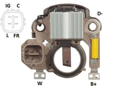 REGULADOR VOLTAGEM ALTERNADOR 14V HONDA FIT 15 06/08 - IKR5174