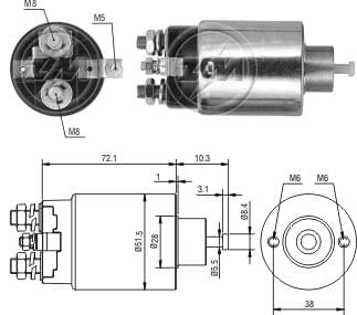 AUTOMATICO RELE MOTOR PARTIDA MITSUBISHI JEEP CHEROKEE  - ZM695
