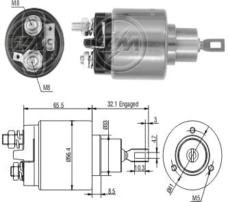 AUTOMATICO RELE MOTOR PARTIDA FIAT-ALFA ROMEO 12V - ZM575