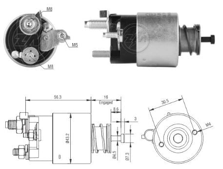 AUTOMATICO RELE MOTOR PARTIDA VALEO NISSAN MARCH 12V  - ZM7391