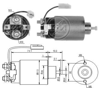 AUTOMATICO RELE MOTOR PARTIDA MITSUBISHI PAJERO-LANCER  - ZM696