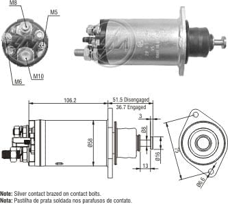 AUTOMATICO RELE MOTOR PARTIDA DELCO 28MT 24 MBB  - ZM815