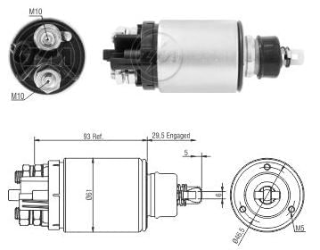 AUTOMATICO RELE MOTOR PARTIDA ISKRA JCB-VALTRA-MF 12V  - ZM826