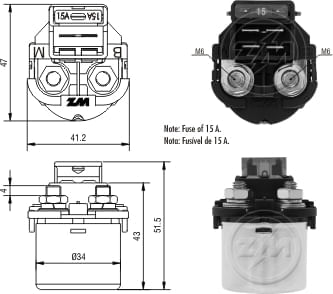 AUTOMATICO RELE MOTOR PARTIDA (MOTO) LINHA HONDA 12V - ZM101