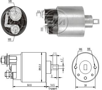 AUTOMATICO RELE MOTOR PARTIDA HITACHI HONDA CIVIC 12V  - ZM712