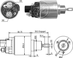 AUTOMATICO RELE MOTOR PARTIDA BOSCH COROLLA 99-07 12V   - ZM1978