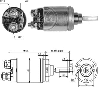 AUTOMATICO RELE MOTOR PARTIDA BOSCH MB KHD 12V  - ZM541