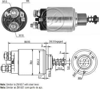 AUTOMATICO RELE MOTOR PARTIDA BOSCH MB ONIBUS JF 24V  - ZM547