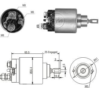 AUTOMATICO RELE MOTOR PARTIDA BOSCH UNO 10.. 2FUROS/GROSSO - ZM2974