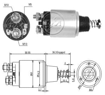 AUTOMATICO RELE MOTOR PARTIDA BOSCH FIAT-ALLIS 24V  - ZM550