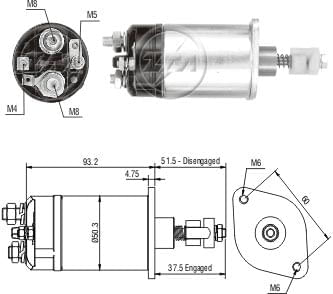 AUTOMATICO RELE MOTOR PARTIDA INDIEL FORD F100-F150 12V  - ZM821