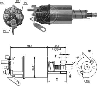 AUTOMATICO RELE MOTOR PARTIDA INDIEL VEICULOS FORD 12V - ZM610