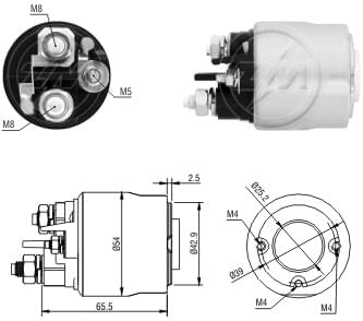 AUTOMATICO RELE MOTOR PARTIDA VALEO CITROEN C3 - 206-207  - ZM2494