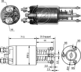 AUTOMATICO RELE MOTOR PARTIDA MARELLI TEMPRA UNO 12V - ZM3651