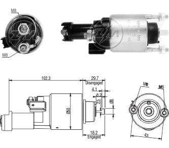 AUTOMATICO RELE MOTOR PARTIDA DENSO CITY- CIVIC 06-11 12V - ZM3705