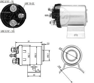 AUTOMATICO RELE MOTOR PARTIDA WAPSA PERKINS F1000 12V  - ZM501