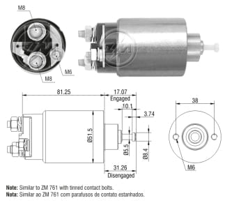 AUTOMATICO RELE MOTOR PARTIDA MOTORCRAFT FIESTA - RANGER - ZM1761
