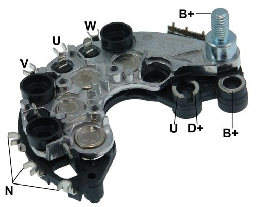 PLACA RETIFICADORA ALTERNADOR GM VECTRA CORSA S10 VALEO 100A - GA1819
