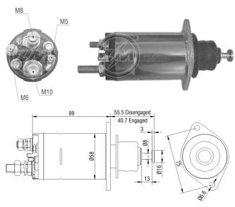 AUTOMATICO RELE MOTOR PARTIDA DELCO 28MT 12V MB  - ZM817