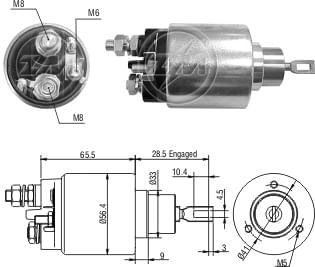 AUTOMATICO RELE MOTOR PARTIDA BOSCH DUCATO 2.8 IVECO 12V - ZM2479