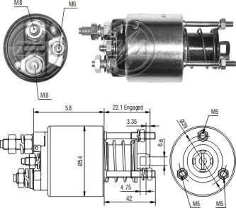 AUTOMATICO RELE MOTOR PARTIDA MARELLI PALIO-SIENA-BRAVA 1 - ZM9595