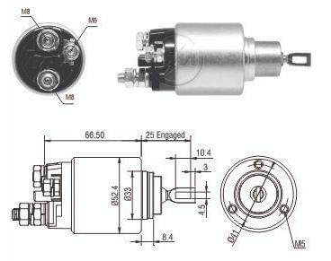 AUTOMATICO RELE MOTOR PARTIDA BOSCH STRADA E-TORQ 12V - ZM5382