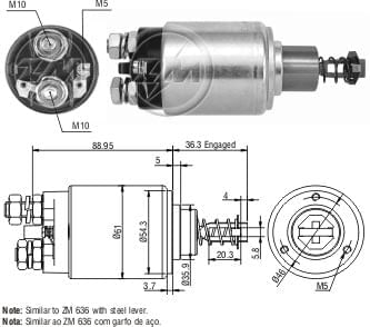 AUTOMATICO RELE MOTOR PARTIDA BOSCH MBB JF 24V - ZM536
