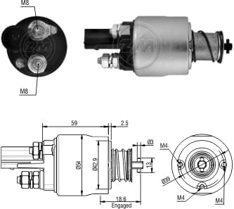AUTOMATICO RELE MOTOR PARTIDA VALEO VW GOLF-POLO 12V  - ZM1498