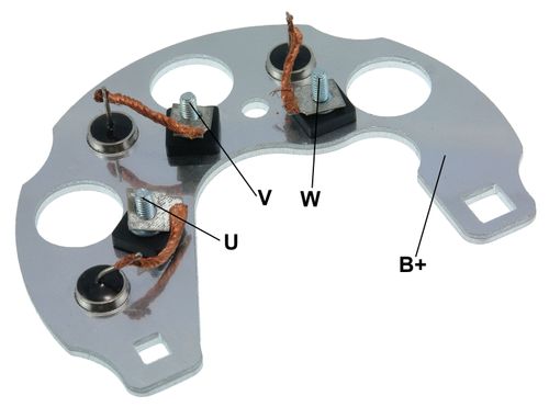 PLACA RETIFICADORA ALTERNADOR GM PICK UP VERANEIO DELCO 85A - GA1828