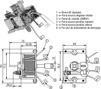 AUTOMATICO RELE MOTOR PARTIDA BOSCH SCANIA-VOLVO KB GRAND - ZM902