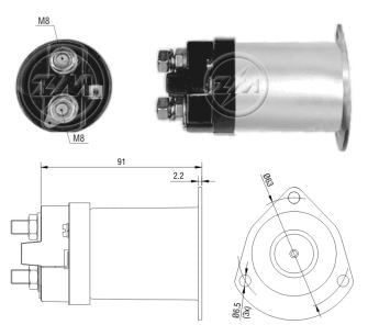 AUTOMATICO RELE MOTOR PARTIDA DELCO KADET-VECTRA 12V  - ZM555